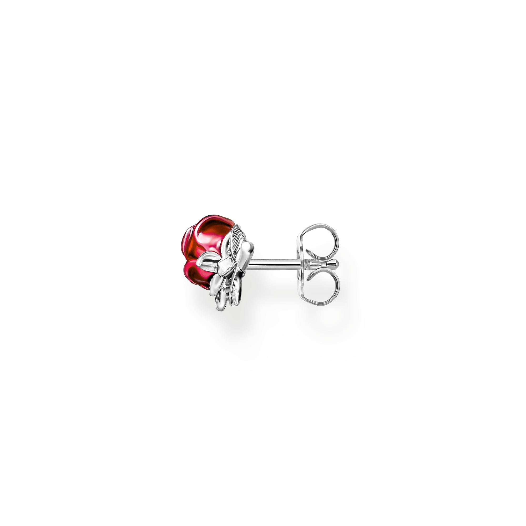 Ohrstecker Rose Roses Romance Silber