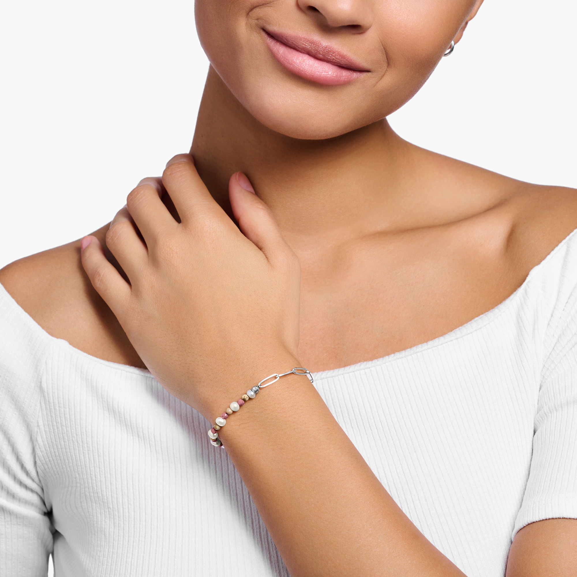 Thomas Sabo A2099-350-7-L19 Charm-Armband mit bunten Beads