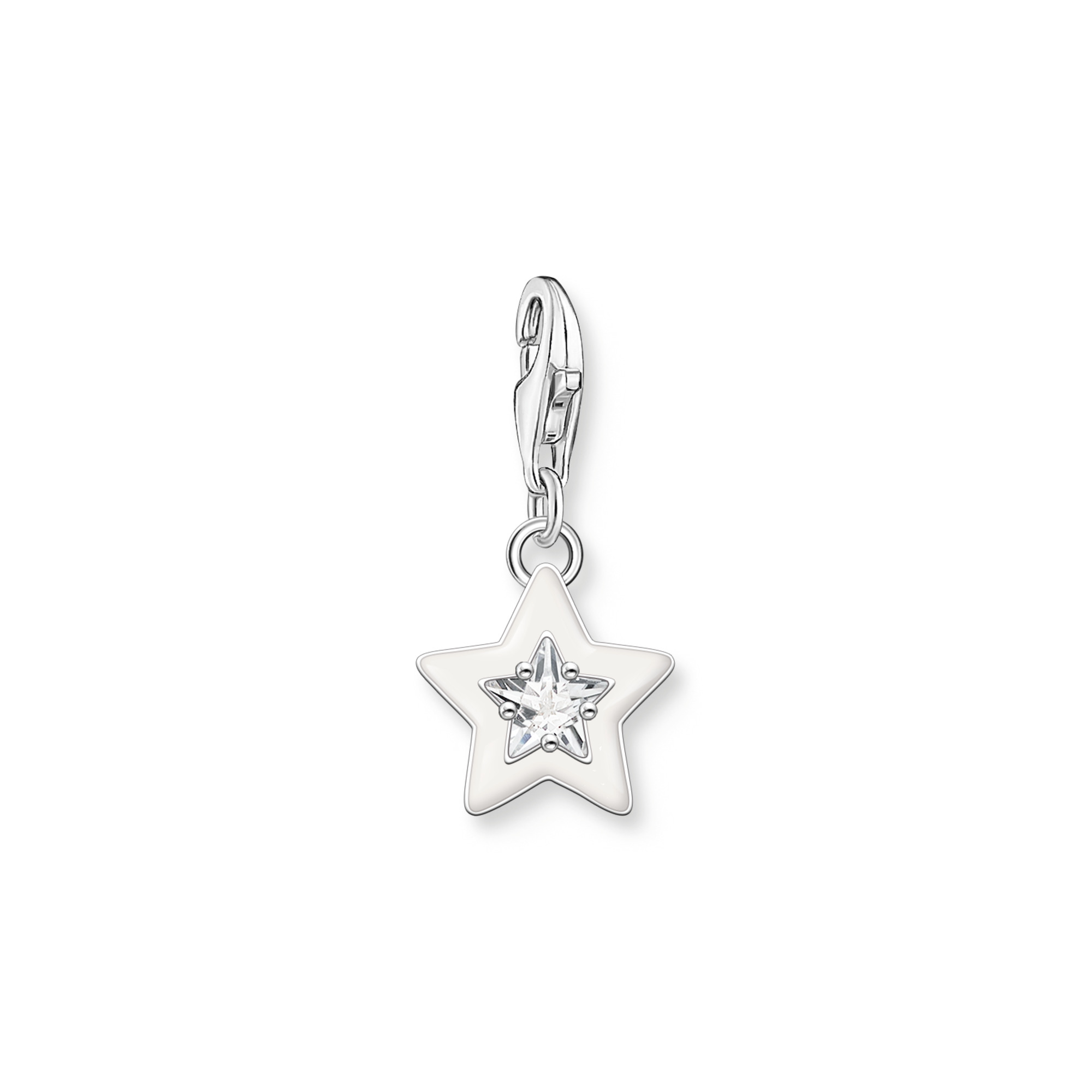 Thomas Sabo 2044 Charm-Anhänger Stern mit weiße Steinen