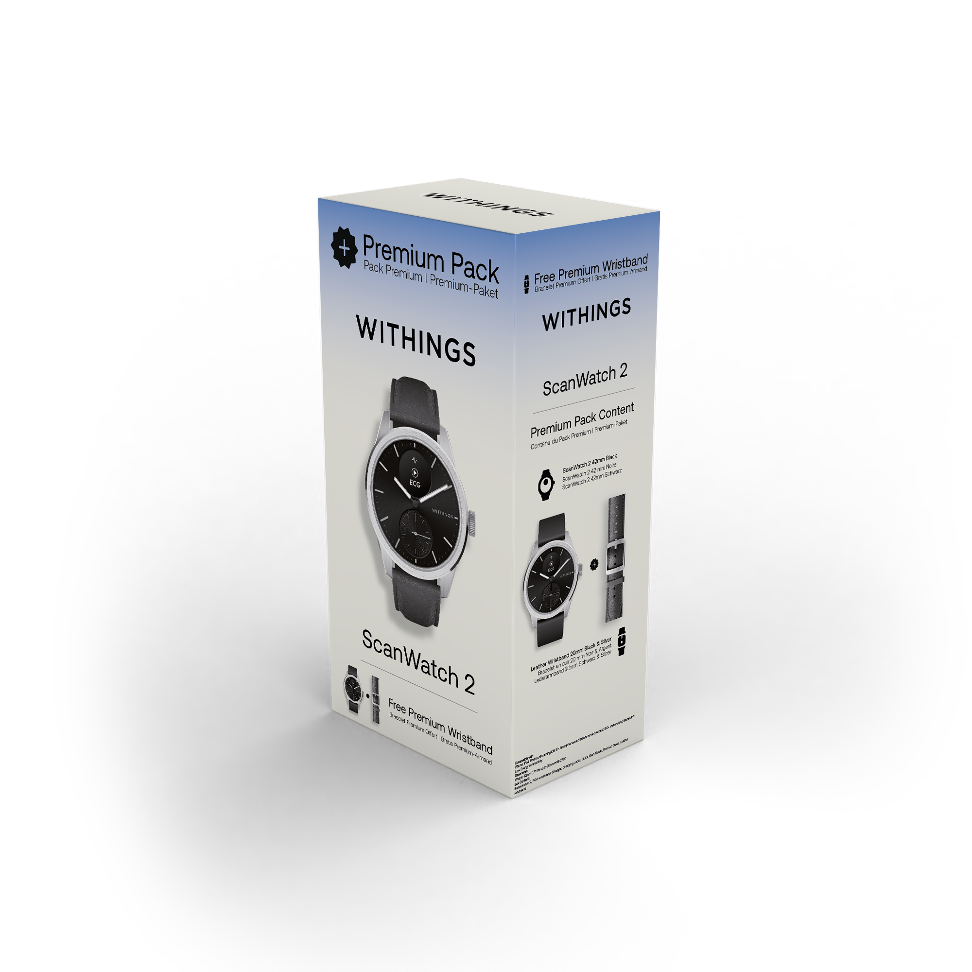Withings HWA10-MODEL 12-ALL-I Scanwatch 2 - blau 42mm