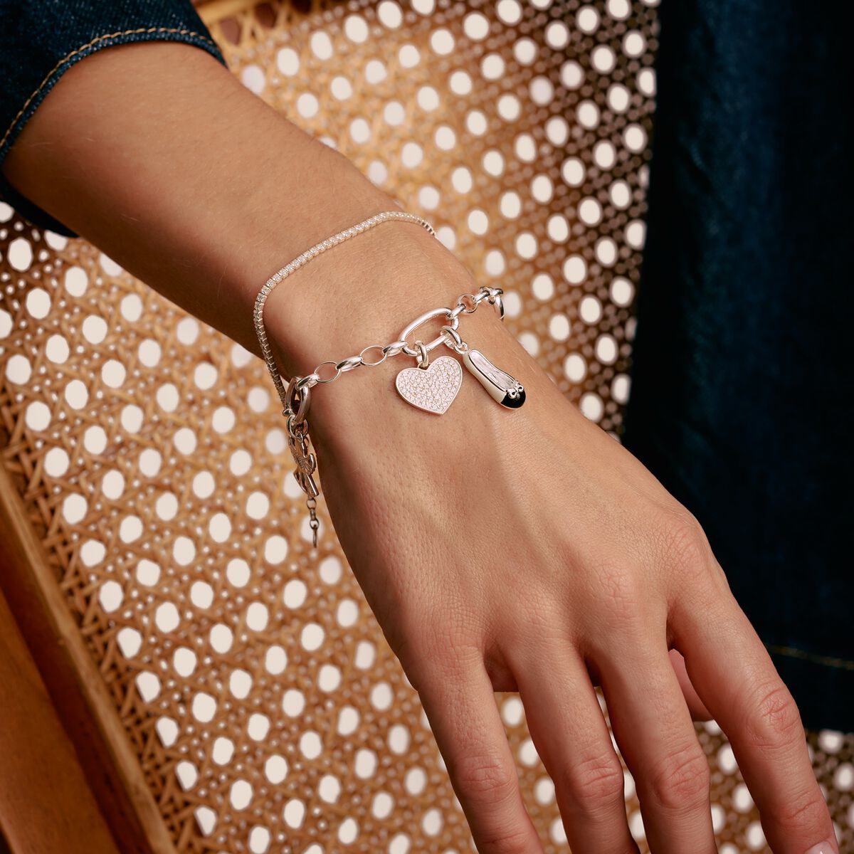 Thomas Sabo CC1245-007-14 Charm-Anhänger Ballerina Cremeweiß Connect Silber