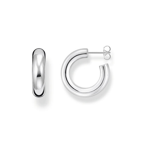 Chunky Creolen klein aus recyceltem 925 Sterling Silber in Silberoptik, 22 mm