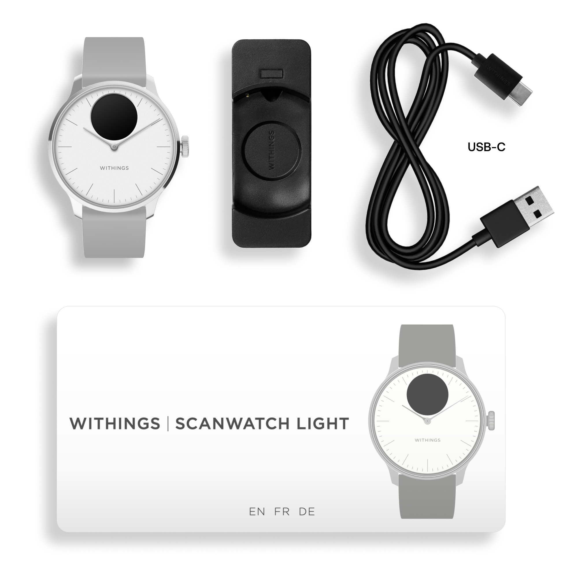 Withings HWA11-MODEL 3-ALL-IN Scanwatch light- 37 mm White