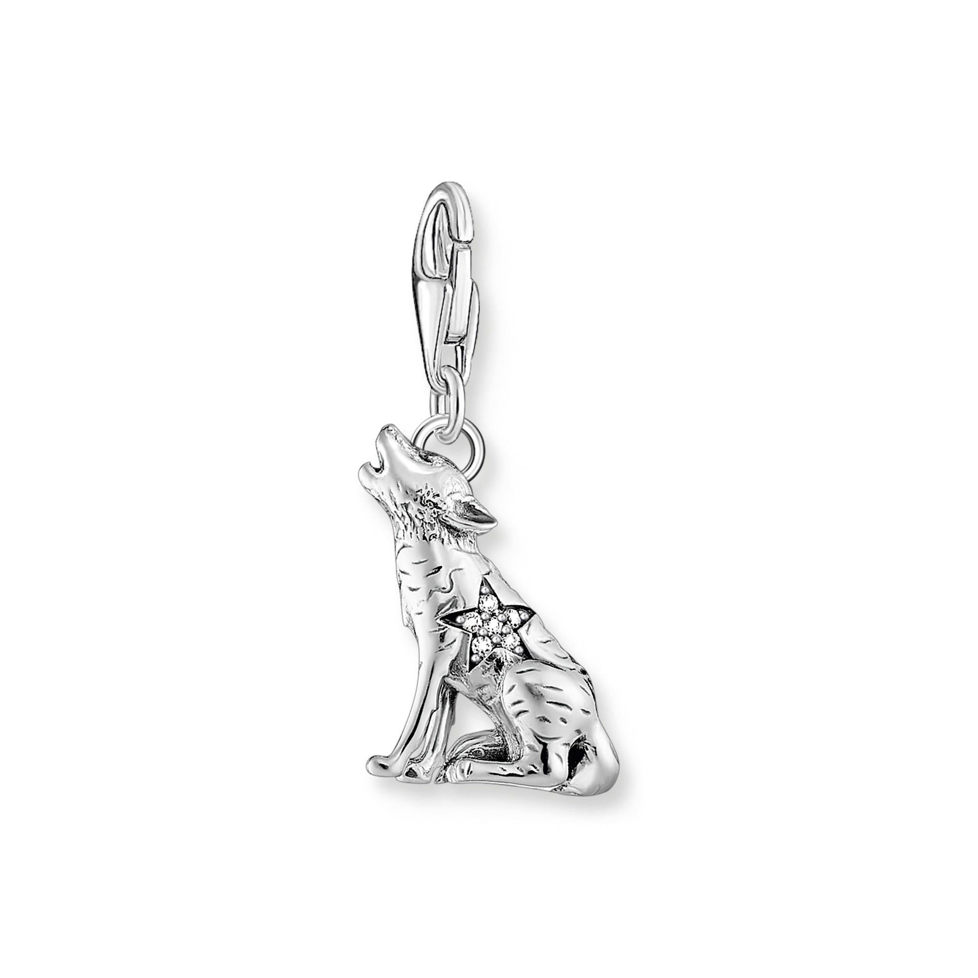 Thomas Sabo 2054-643-21 Charm-Anhänger heulender Wolf Silber