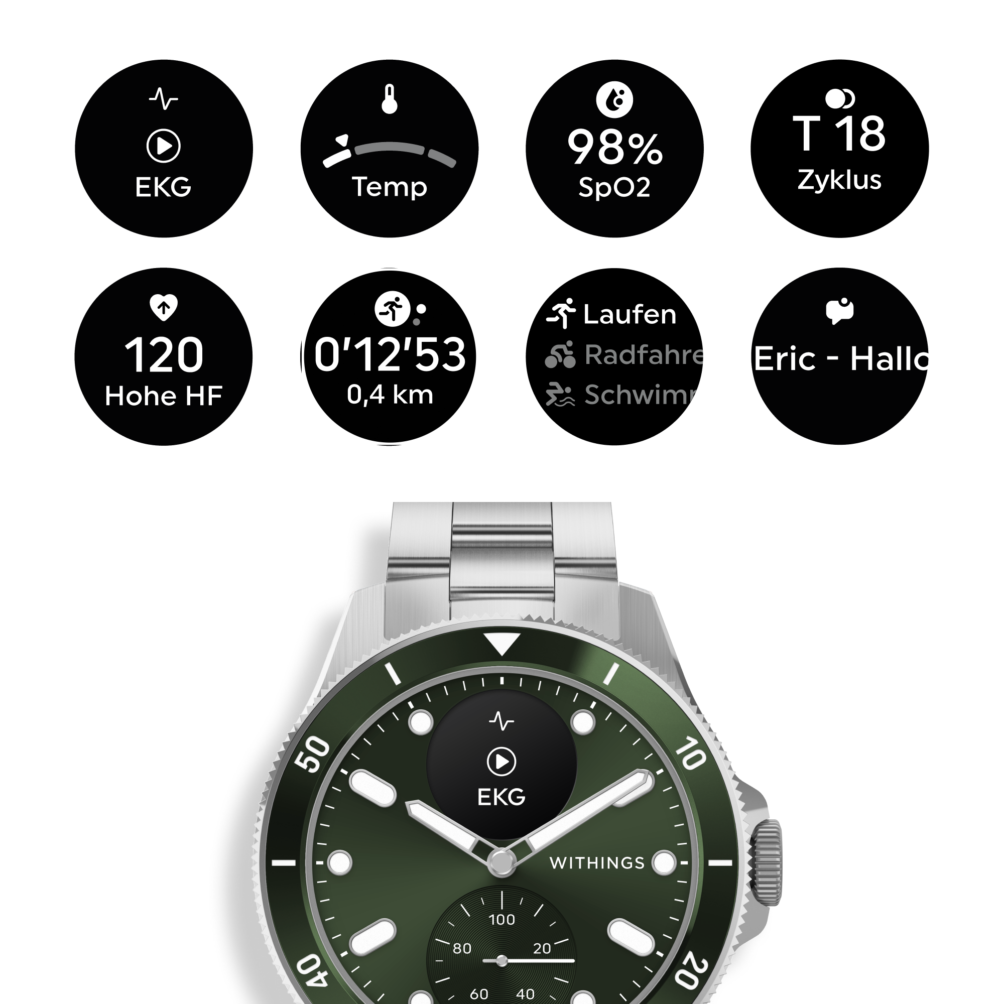 Withings HWA10-MODEL 9-ALL-IN Scanwatch Nova - 42mm Black