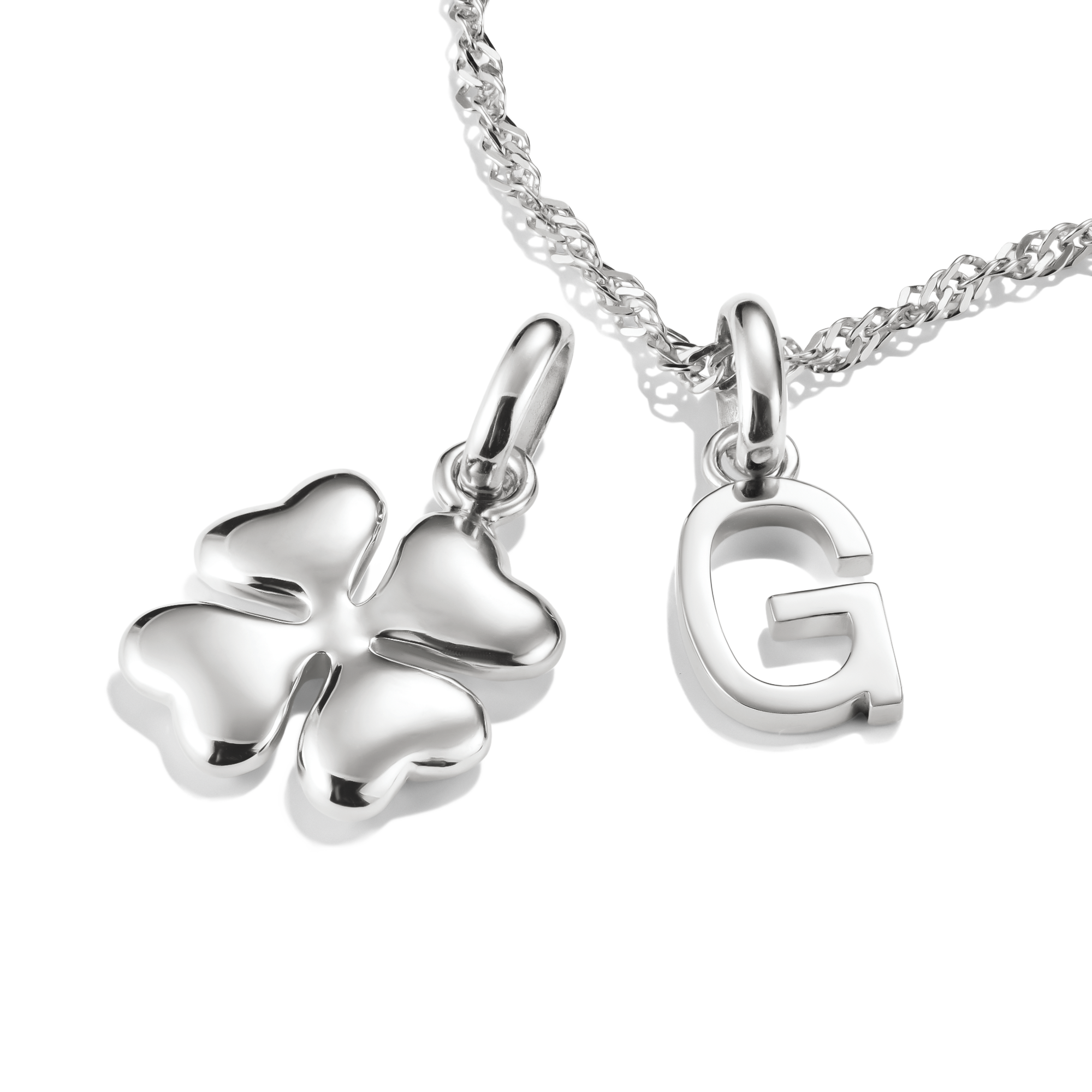 Thomas Sabo CC1236-001-21 Charm-Anhänger Glücksklee in 3D Connect Silber