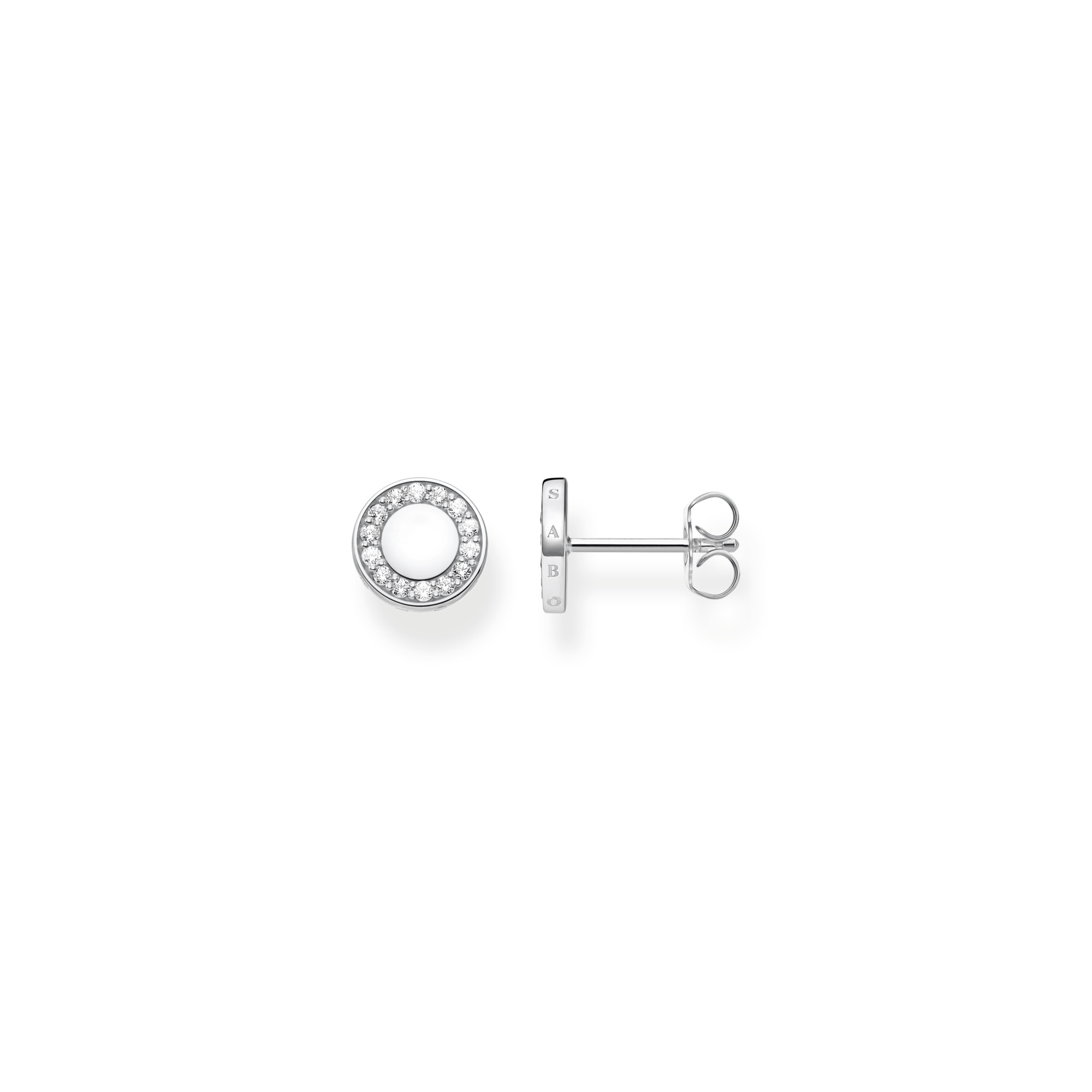 Thomas Sabo H2061-051-14 Ohrstecker Kreis mit weißen Steinen Silber
