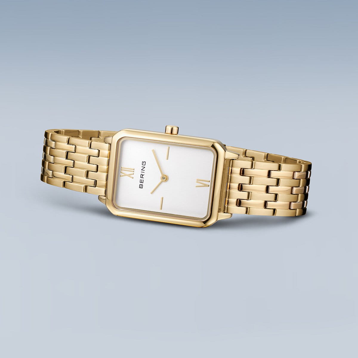 Bering 17423-734 Damenuhr Quarz eckig gold