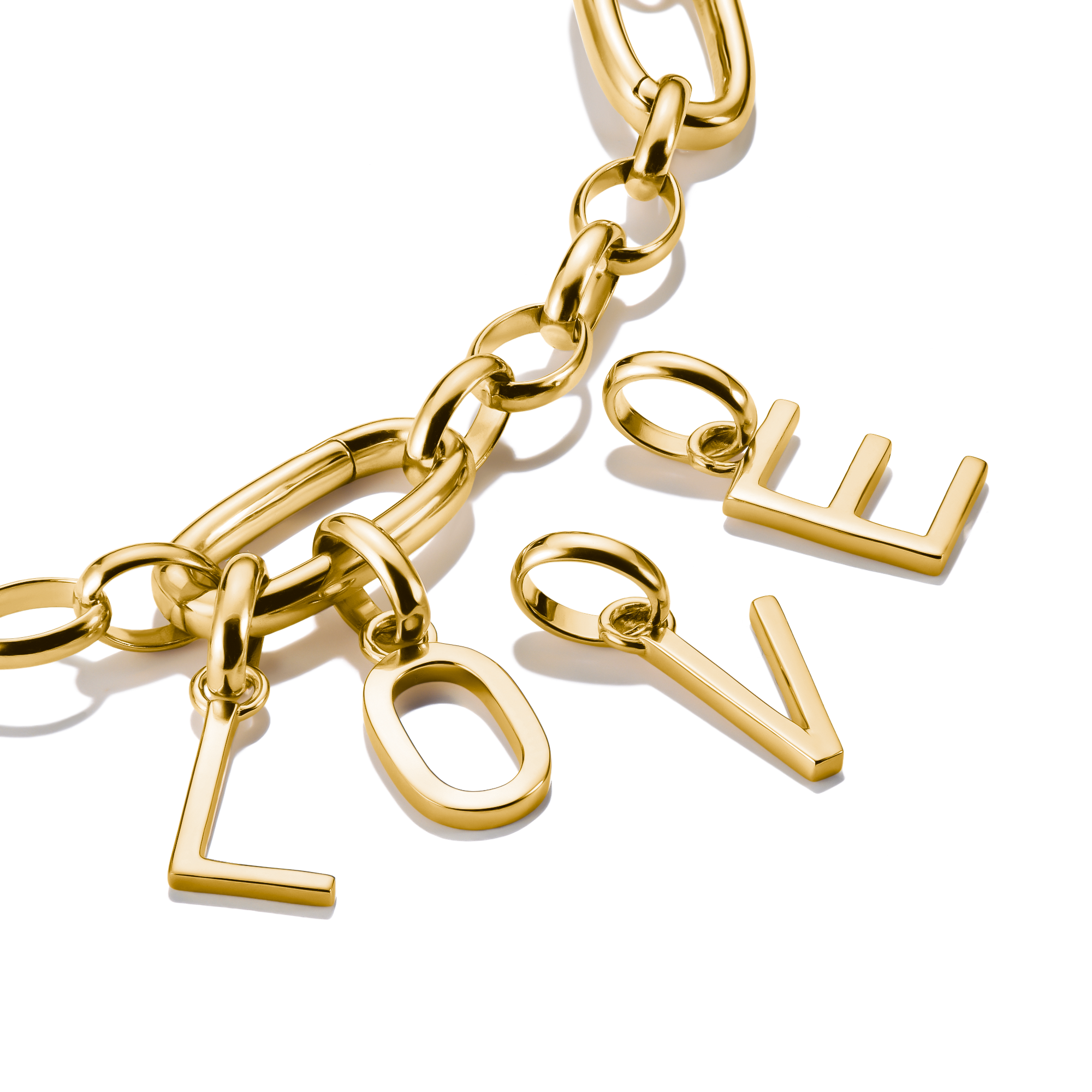 Charm-Anhänger Buchstabe L Connect vergoldet