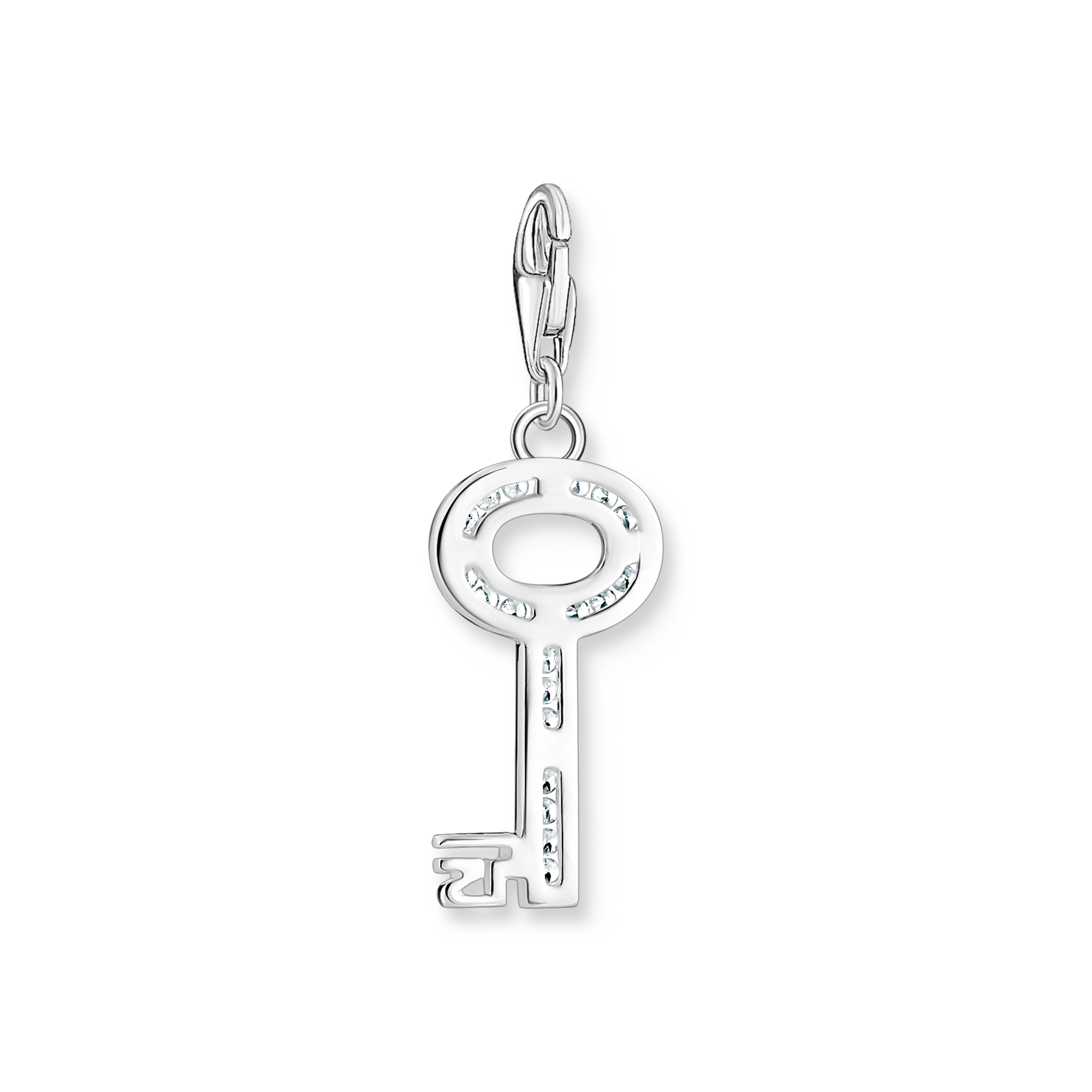 Thomas Sabo Charm Silber "Schlüssel mit weissen Steinen" 0010-051-14