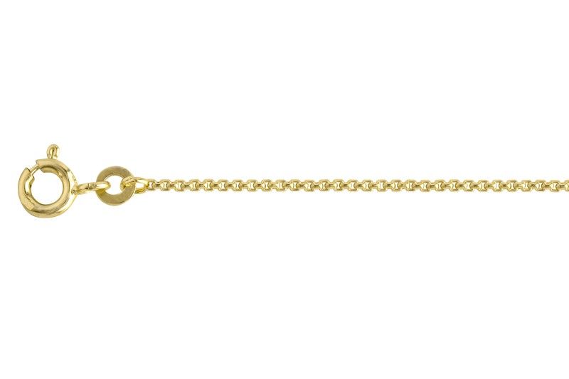 Vergoldete Venezianerkette rund aus 925 Silber