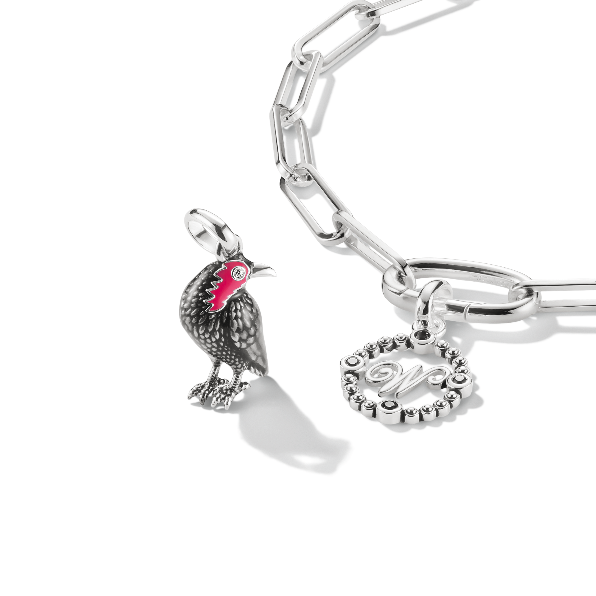 Thomas Sabo Charm-Anhänger Wednesday Krähe Zirkonia Connect Silber CC1318-691-11