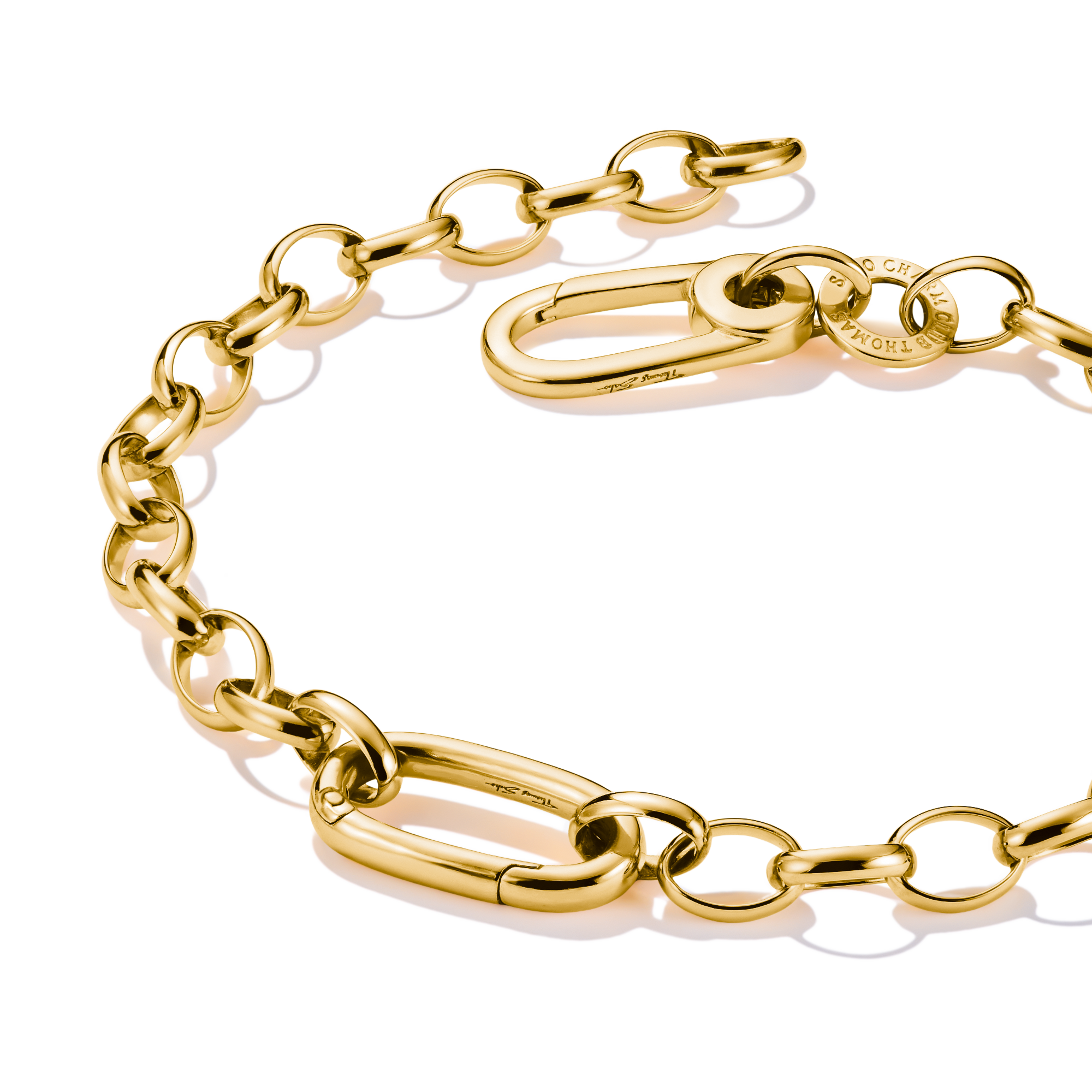 Thomas Sabo C1202-413-39-L17 Charm-Armband mit einem Connect Link vergoldet