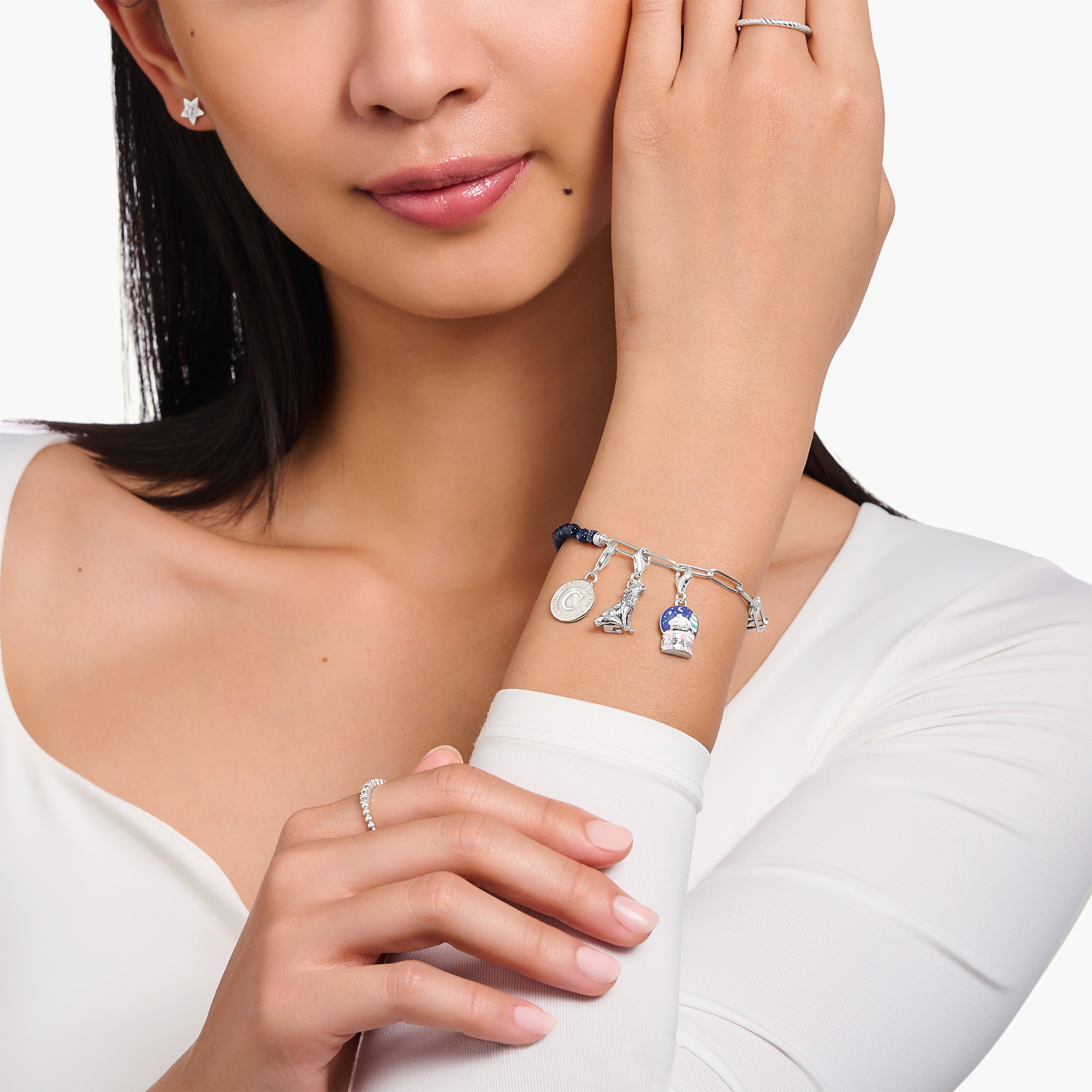 Thomas Sabo 2063-664-7 Charm-Anhänger Schneekugel Silber