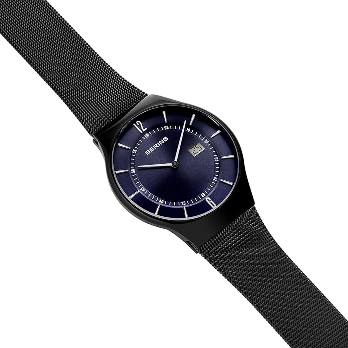 Bering Herrenuhr Funkuhr 51640-227 – blaues Zifferblatt
