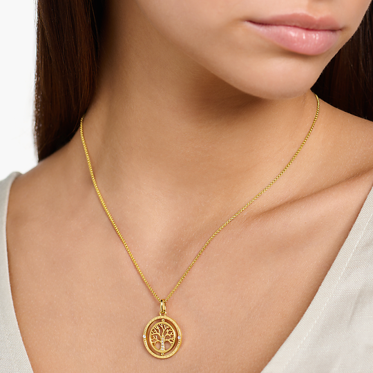 Thomas Sabo KE2148-414-14-L45v Kette Silber vergoldet "Tree of love Gold"