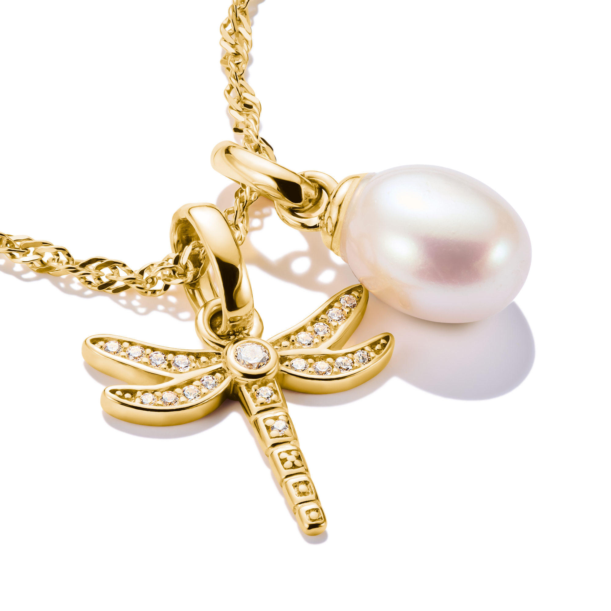 Thomas Sabo CC1282-430-14 Charm-Anhänger Süßwasserzuchtperle Connect vergoldet