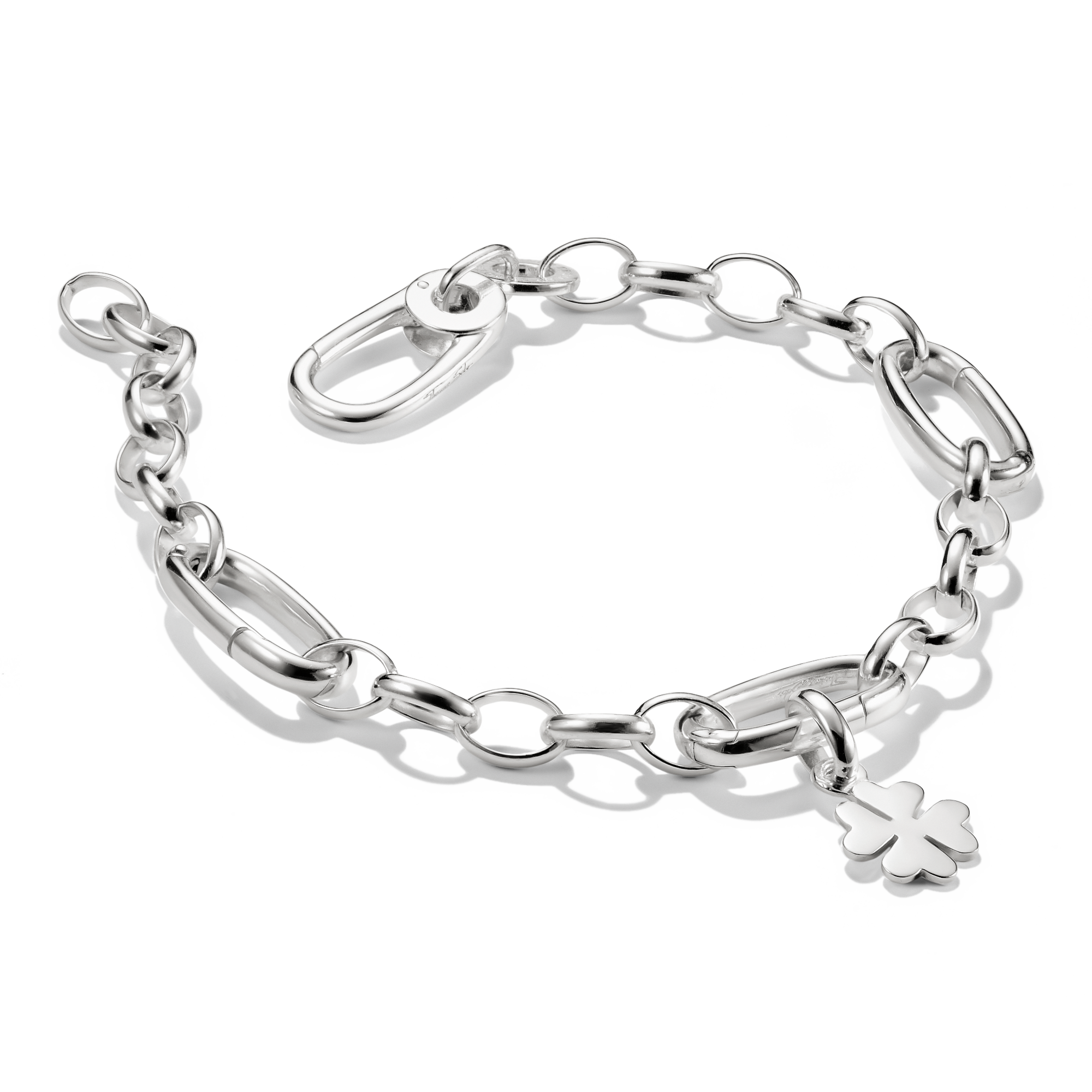 Thomas Sabo C1203-001-21-L17 Charm-Armband mit drei Connect Links Silber