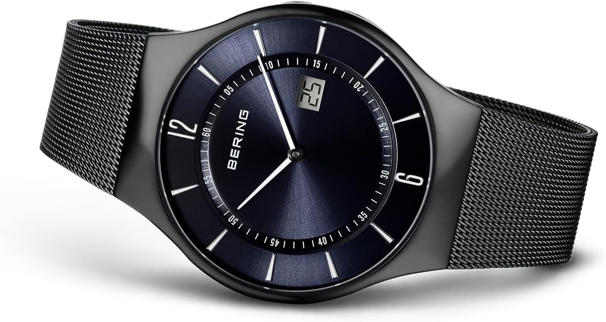 Bering Herrenuhr Funkuhr 51640-227 – blaues Zifferblatt