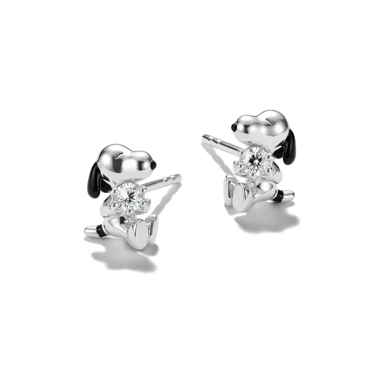 THOMAS SABO PEANUTS™ Ohrstecker Snoopy mit weißem Zirkonia H2348-691-14