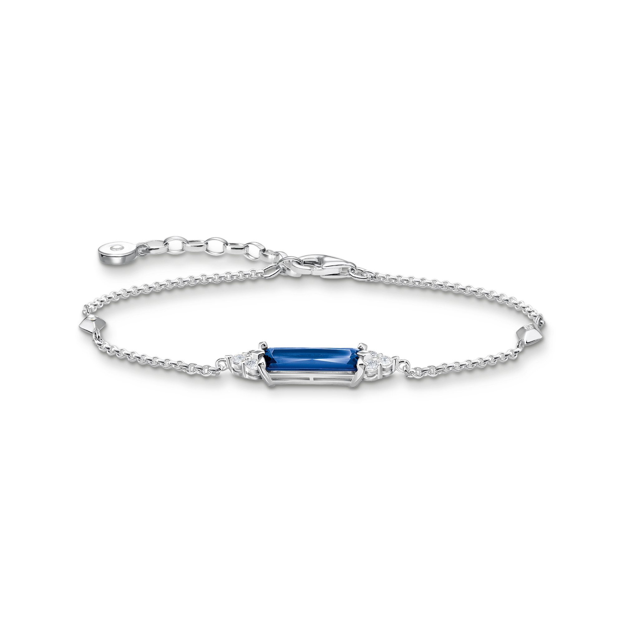 Thomas Sabo Armband Silber Blauer Stein Ocean Vibes – Vorderansicht