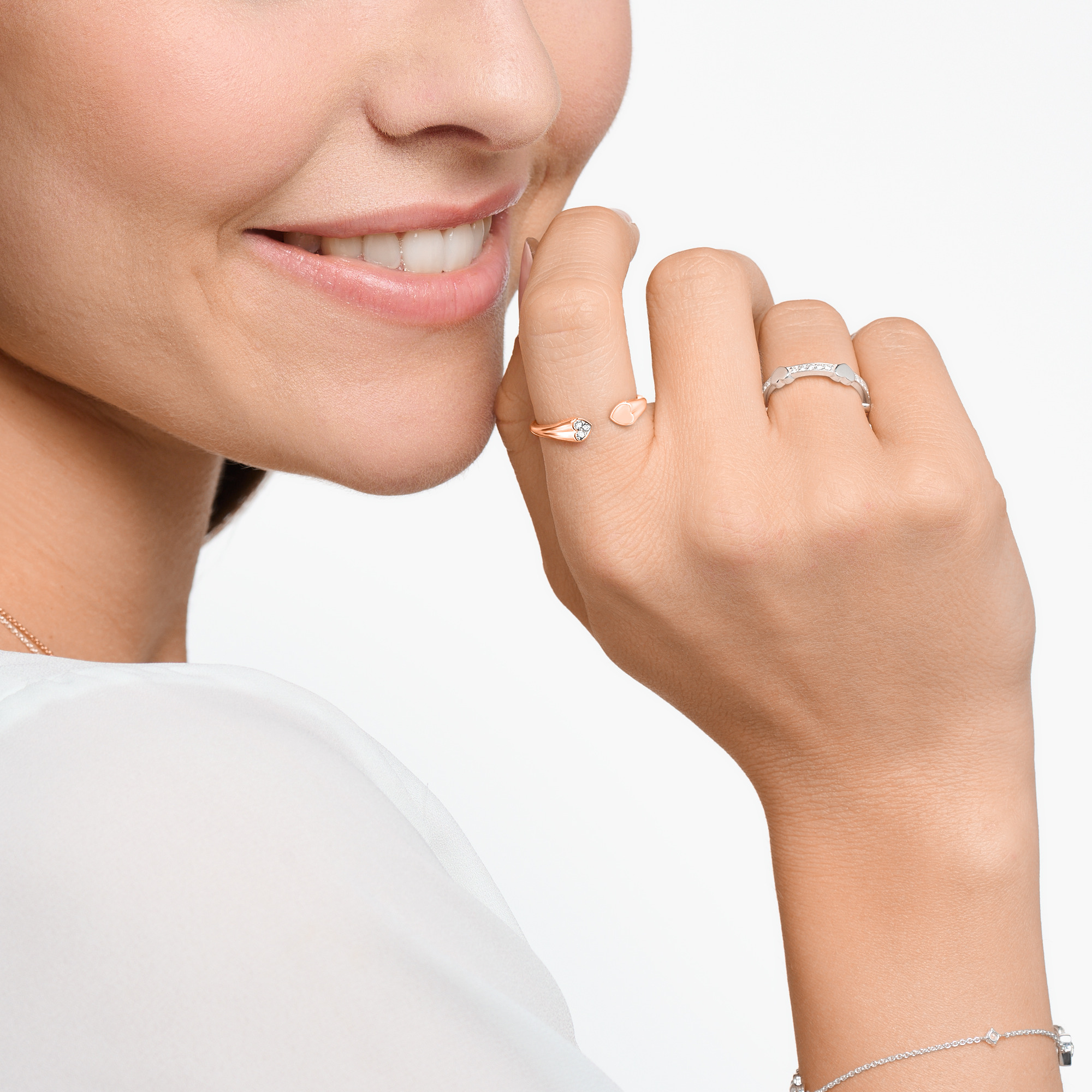 Thomas Sabo TR2392-416-14-54 Ring Silber rosèvergoldet "Herzen"