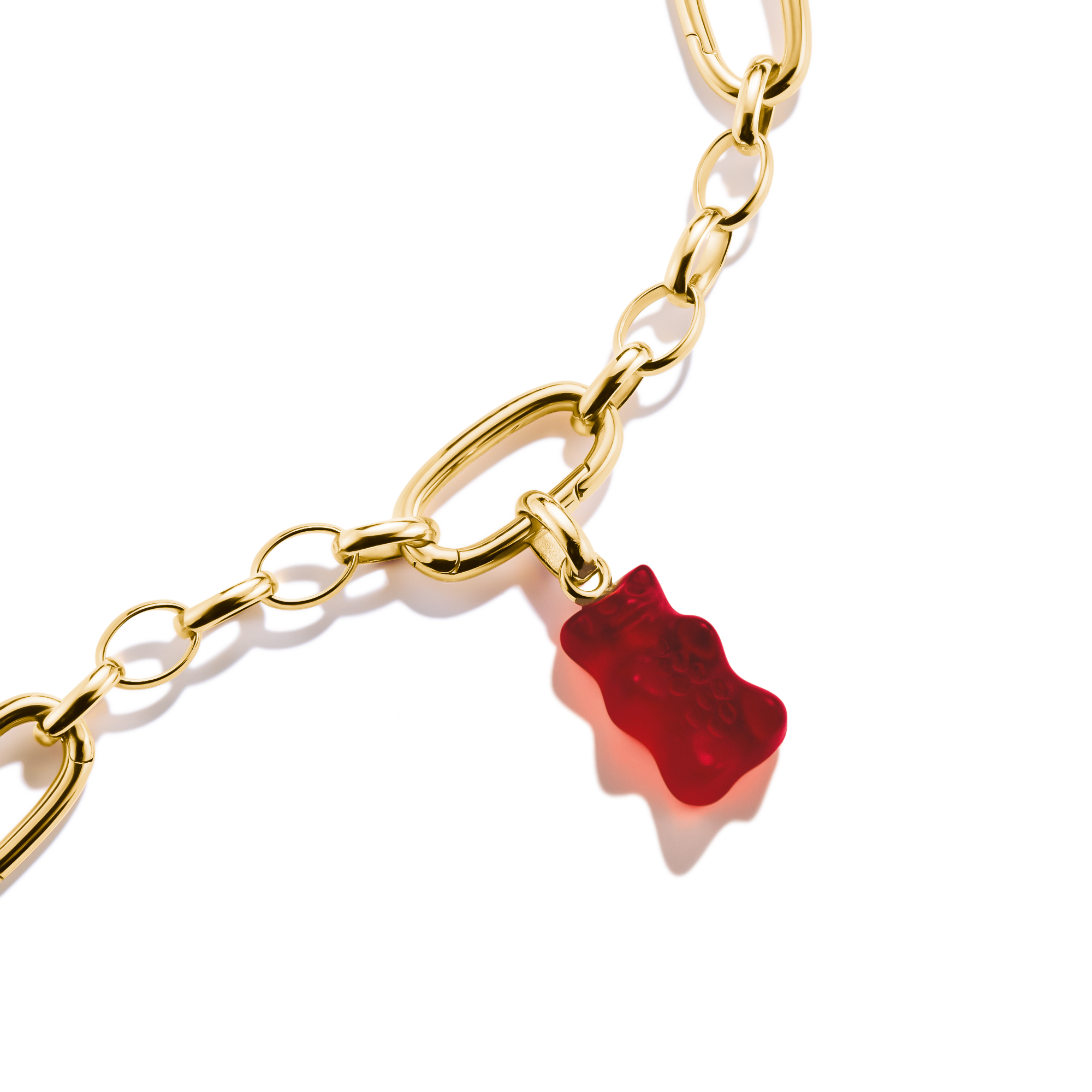 Thomas Sabo CC1275-413-10 Charm-Goldbären-Anhänger in Rot Connect vergoldet