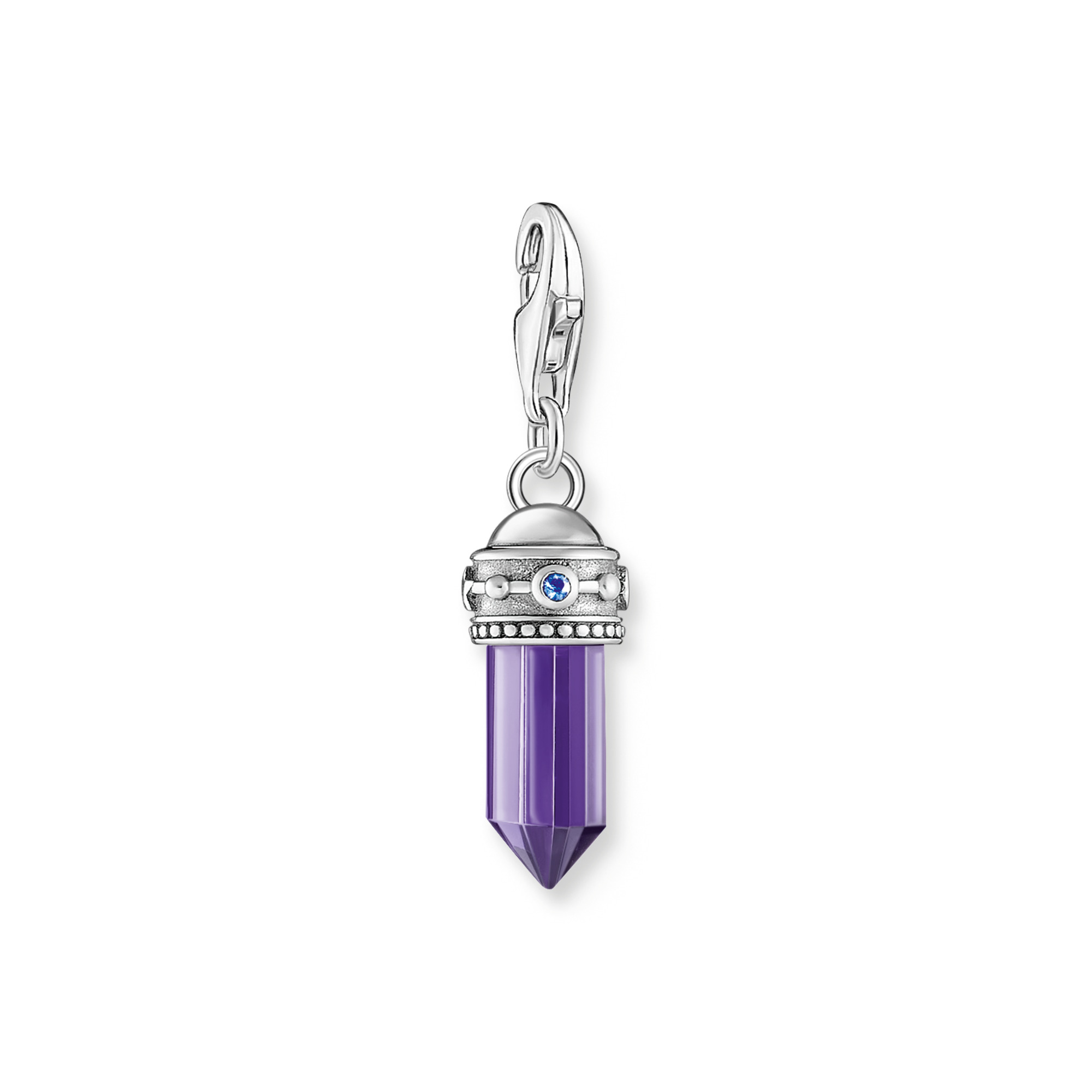Thomas Sabo 2047-348-13 Charm-Anhänger Hexagon mit imitiertem Amethyst
