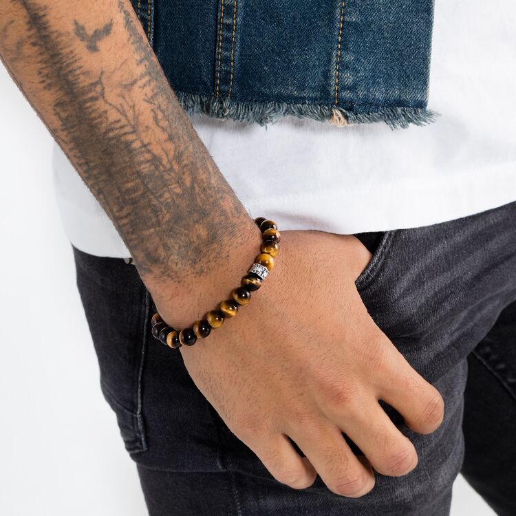 Thomas Sabo Armband Tigerauge A1408-806-2-L17,5