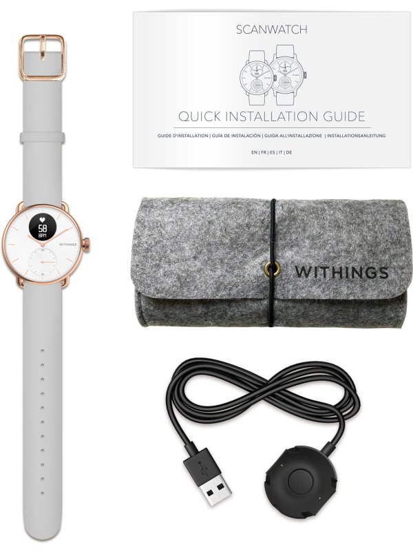 Withings Hybriduhr ScanWatch 38 mm rosègold HWA09-model5-All-In