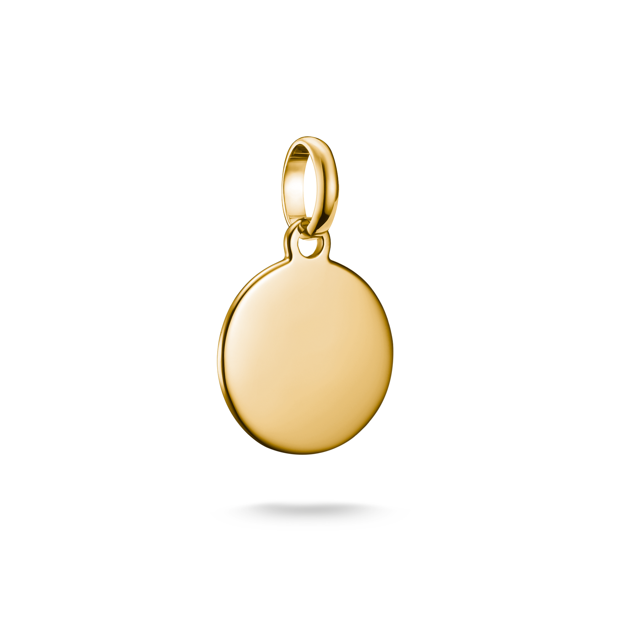 Vergoldeter Coin-Charm aus 18k Gold auf 925 Silber