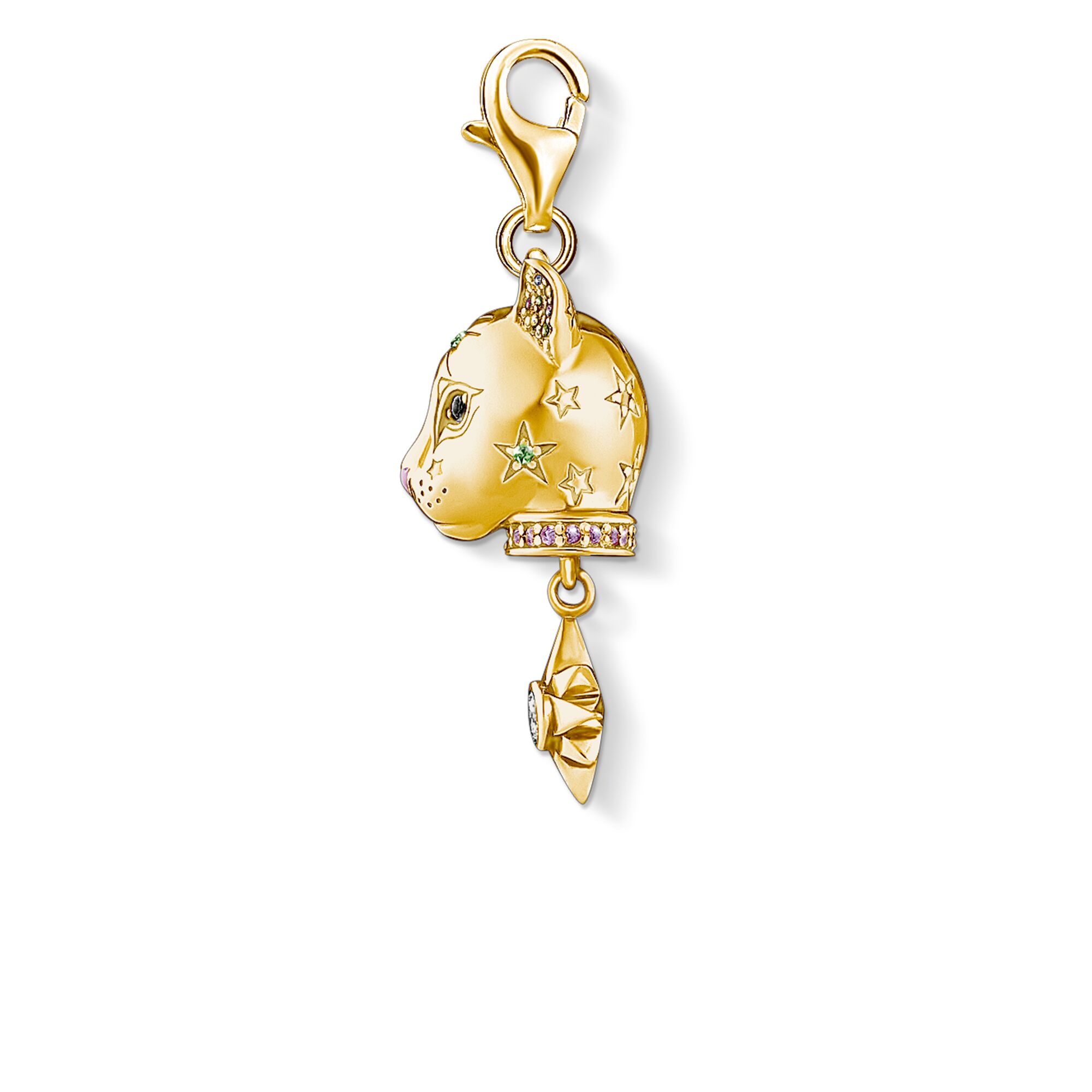 Thomas Sabo 1819-471-7 Charm Katze Silber vergoldet
