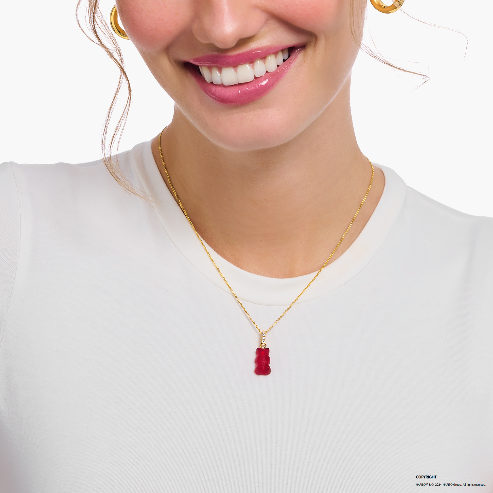 Thomas Sabo KE2209-414-10-L45v Kette mit Anhänger Haribo Strawberry Red