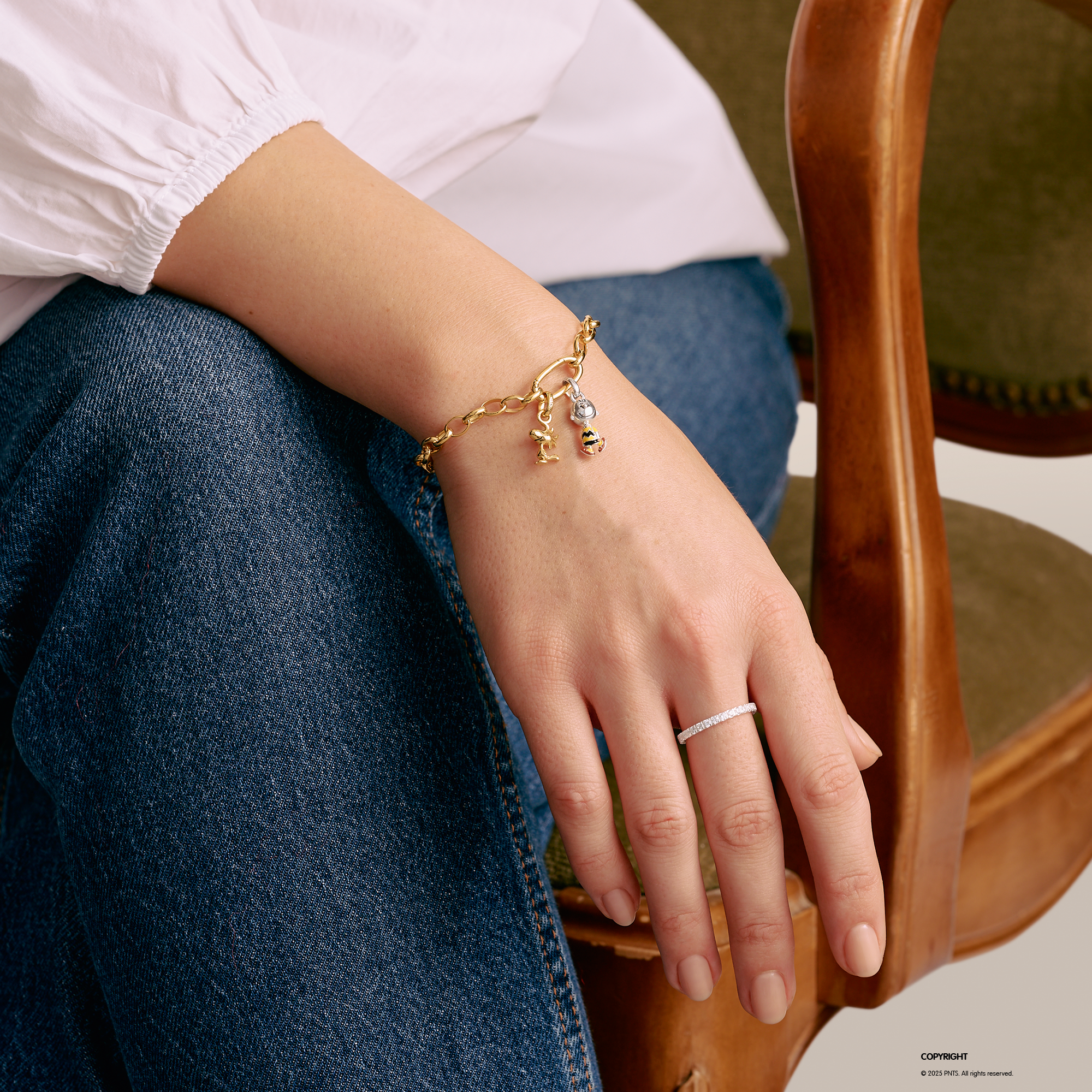 THOMAS SABO Charm Woodstock PEANUTS 18k Vergoldung