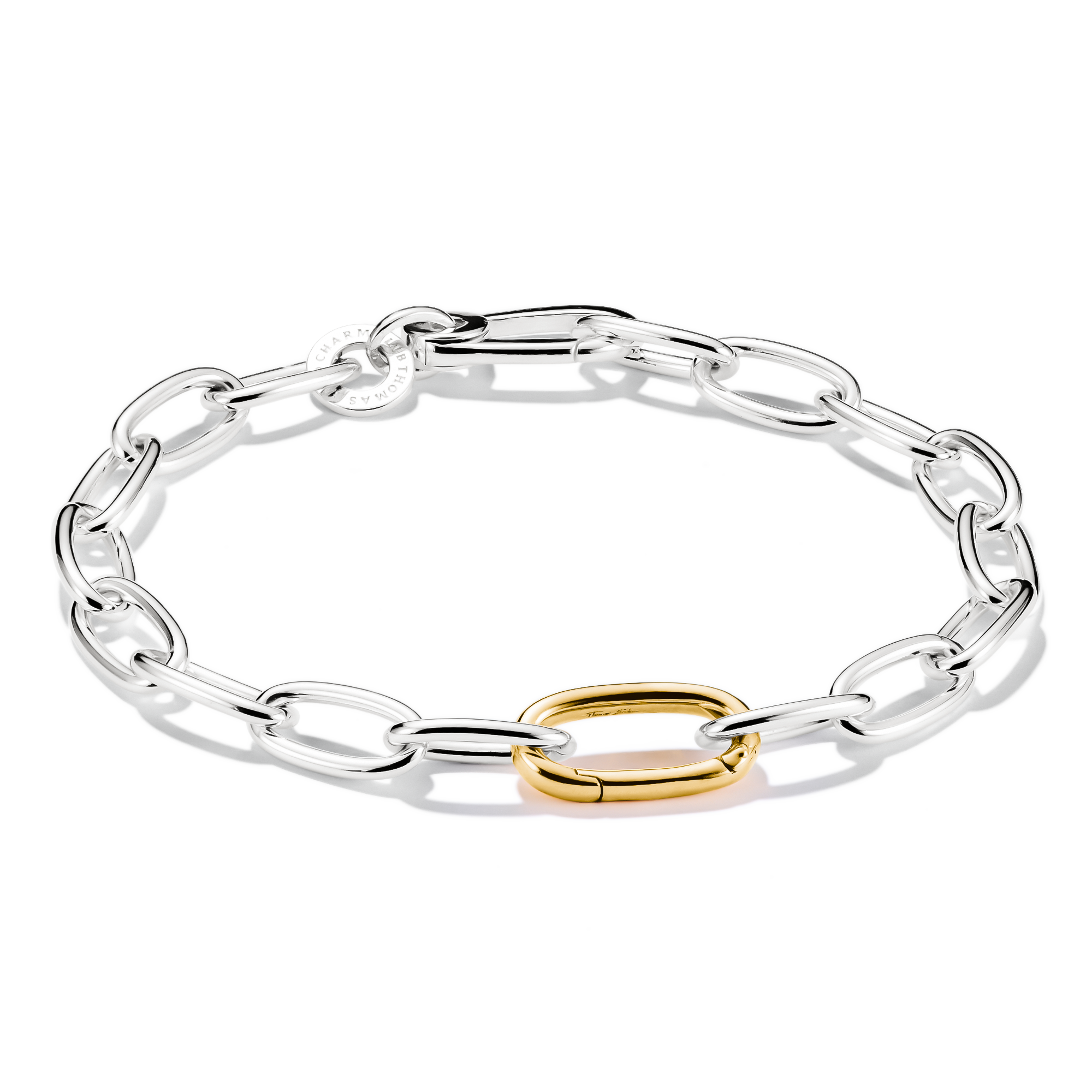 Thomas Sabo Charm-Armband Bicolor mit vergoldetem Connect Link