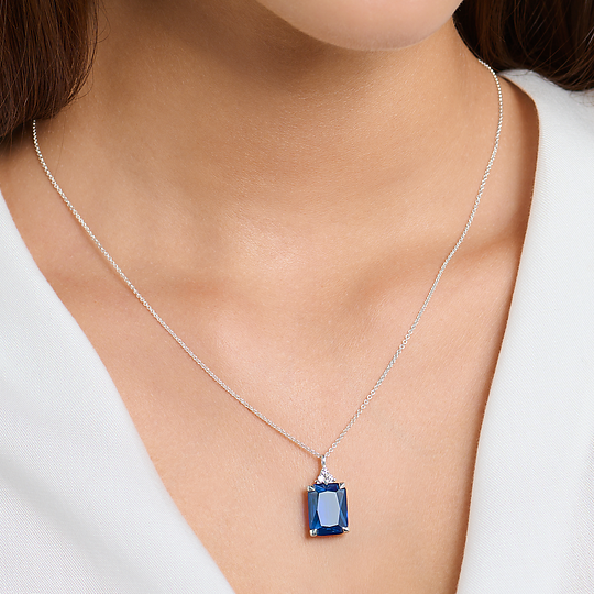 Thomas Sabo KE2089-166-1-L45 Kette Silber "Blauer Stein"