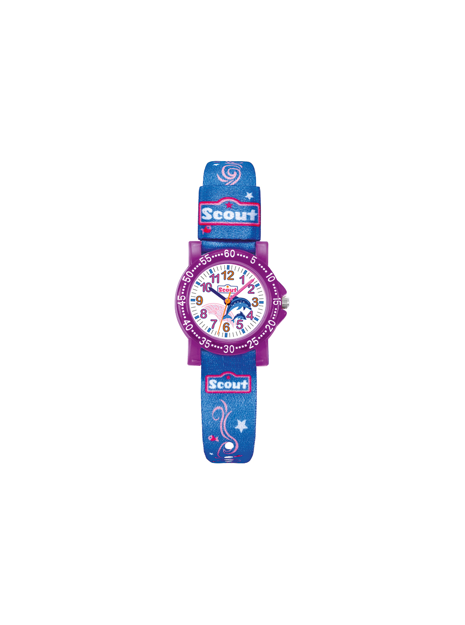 Scout Kinderuhr pink blau Delfin 280375001