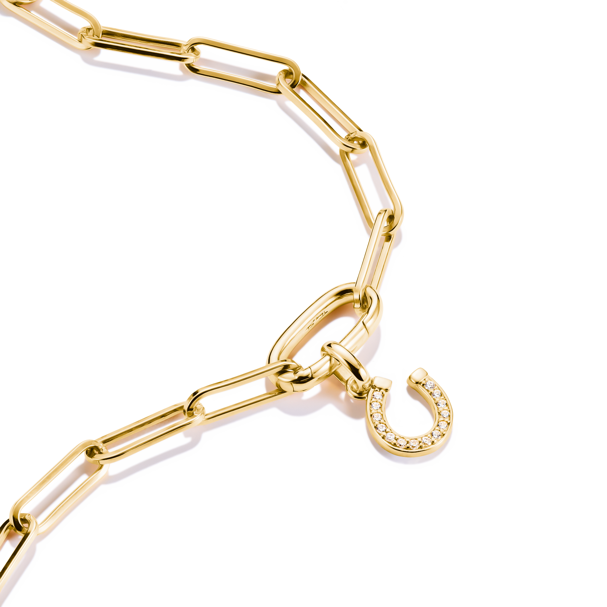 Thomas Sabo CC1280-414-14 Charm-Anhänger Hufeisen mit Steinen Connect vergoldet