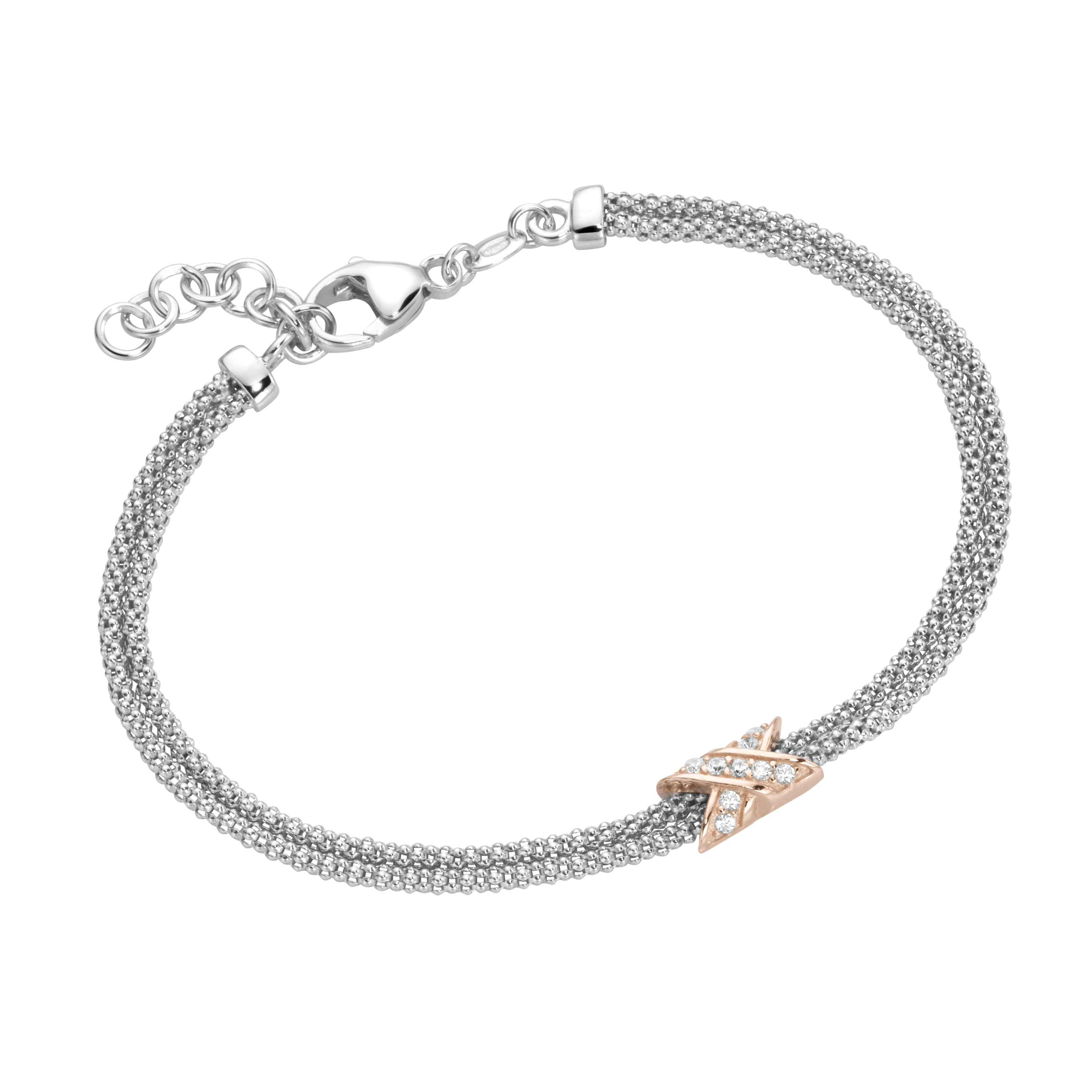 Mesh-Armband Silber / rosè online günstig kaufen bei Juwelierwelt.de ©★Gratisversand★Paypal ★trusted shops★10 Euro Gutschein★