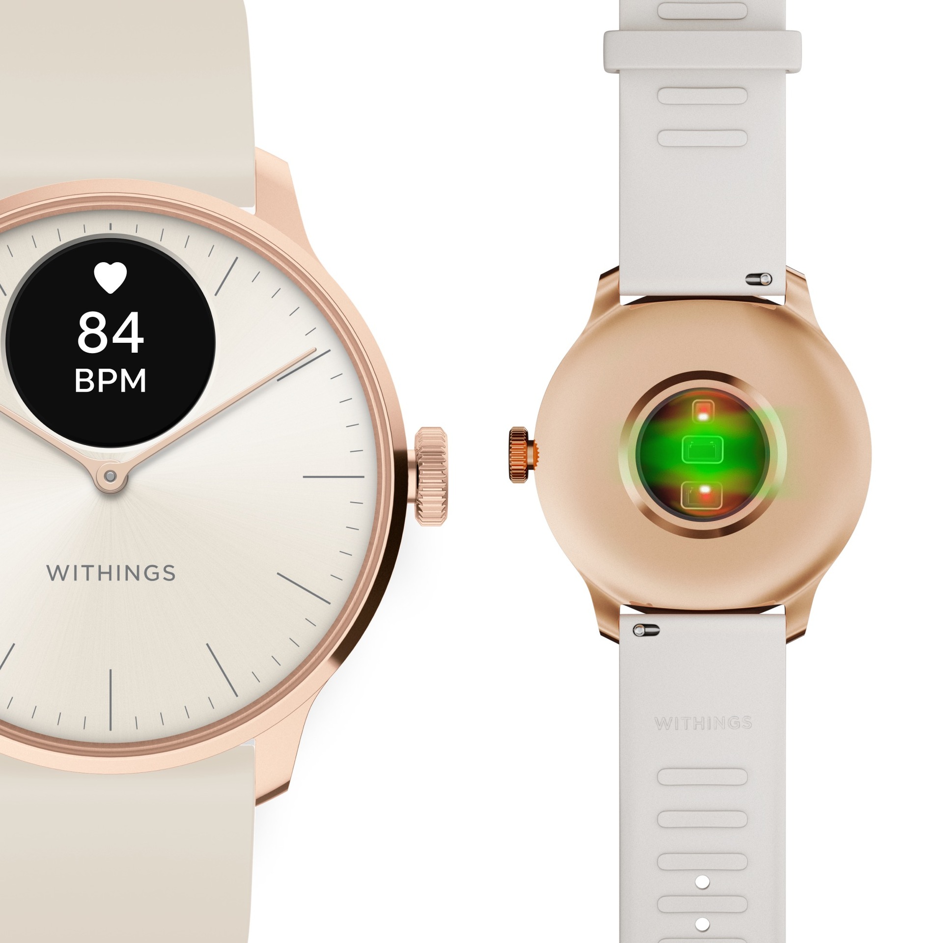 Withings ScanWatch Light 37mm rose gold white HWA11-MODEL 1-ALL-IN