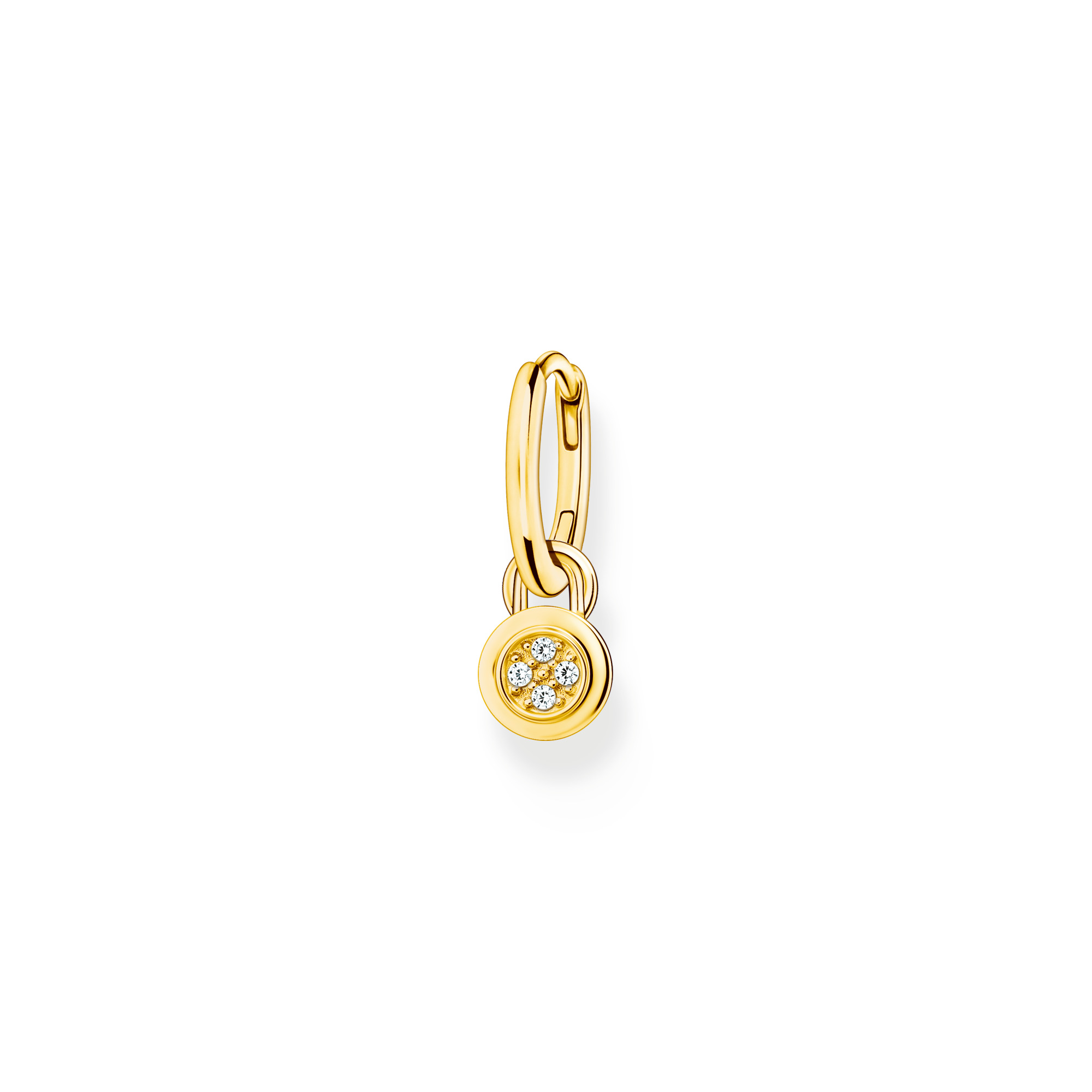 Thomas Sabo CR720-414-39 Einzel Creole mit Öse für Charms und Anhänger vergoldet