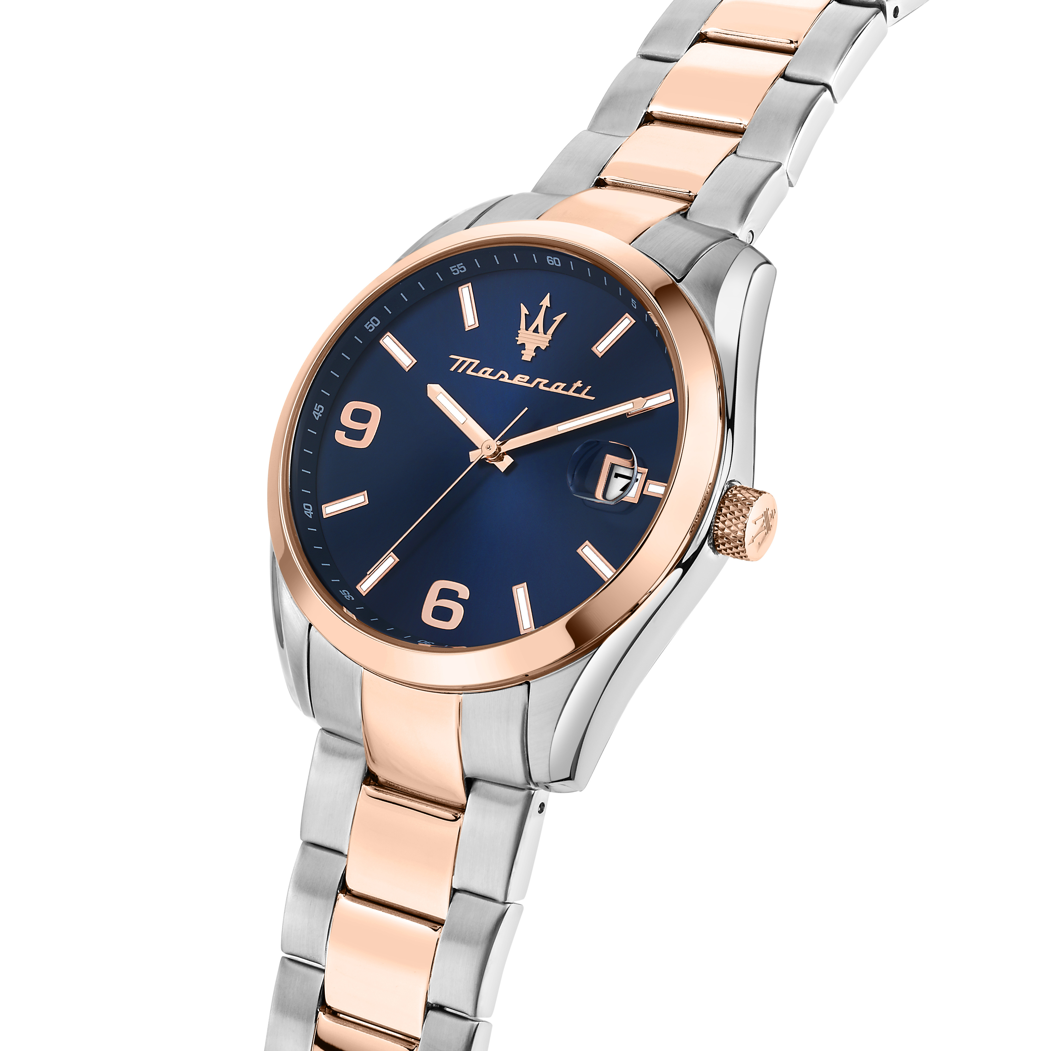 Maserati Herrenuhr Attrazione Edelstahl bicolor blau R8853151006