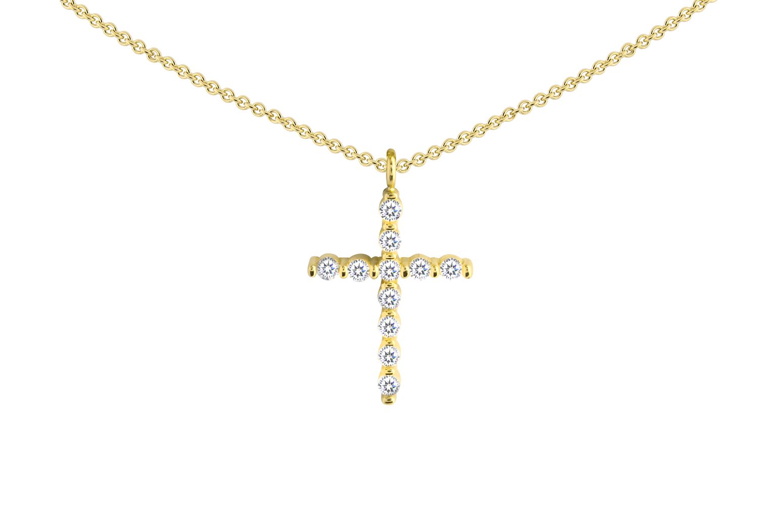Goldkette mit Anhänger Kreuz 84925