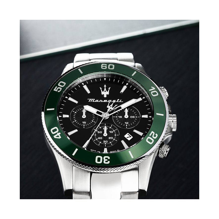 Maserati Herrenuhr Chronograph Competizione Edelstahl schwarz R8873600008