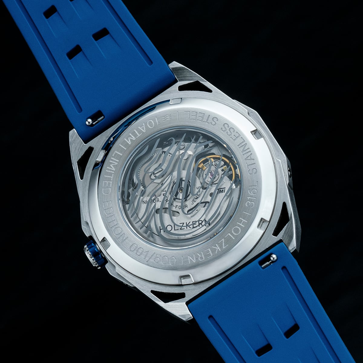 Holzkern Herrenautomatikuhr Carbonite Marmor & Carbon