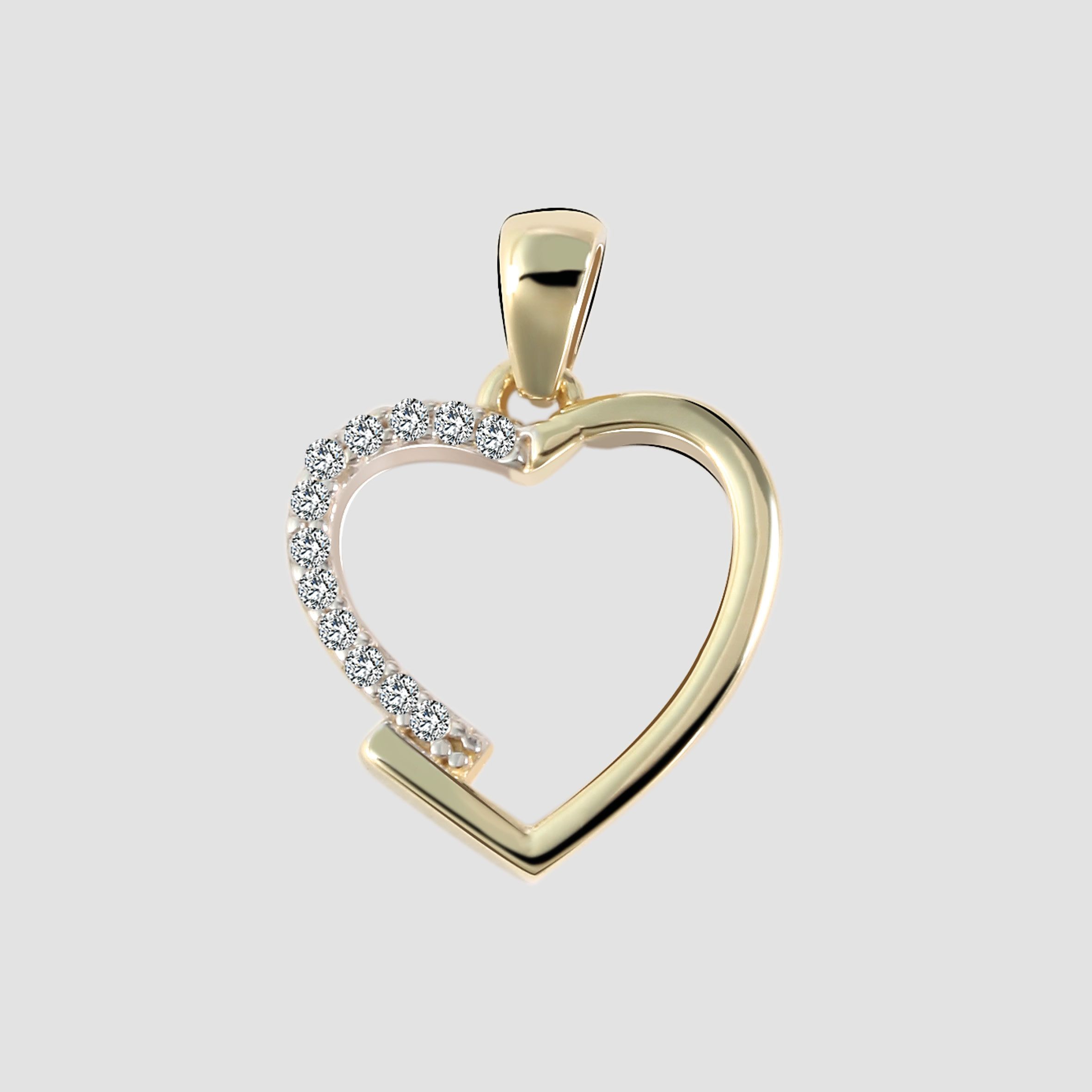 Akzent Goldanhänger Tess Herz mit Zirkonia – 375/- Gold, ohne Kette
