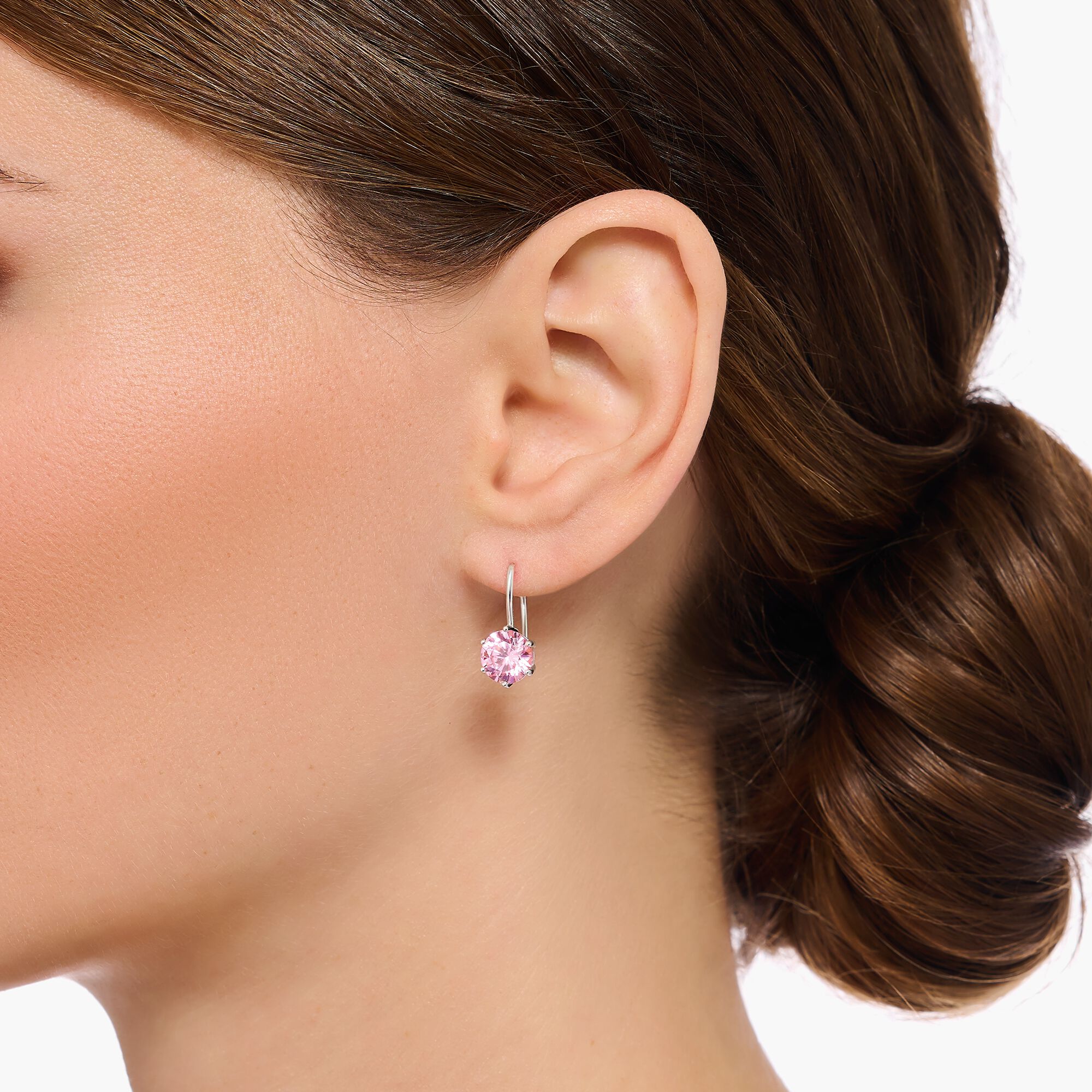 Thomas Sabo H2287-051-9 Ohrhänger mit pinkfarbenem Zirkonia
