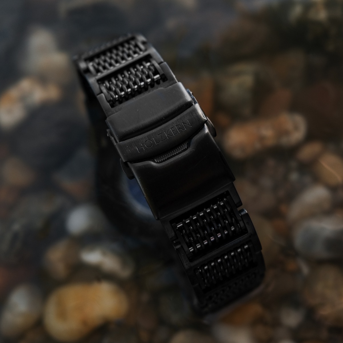 Holzkern Herrenuhr Aoraki Lapislazuli & Schwarz