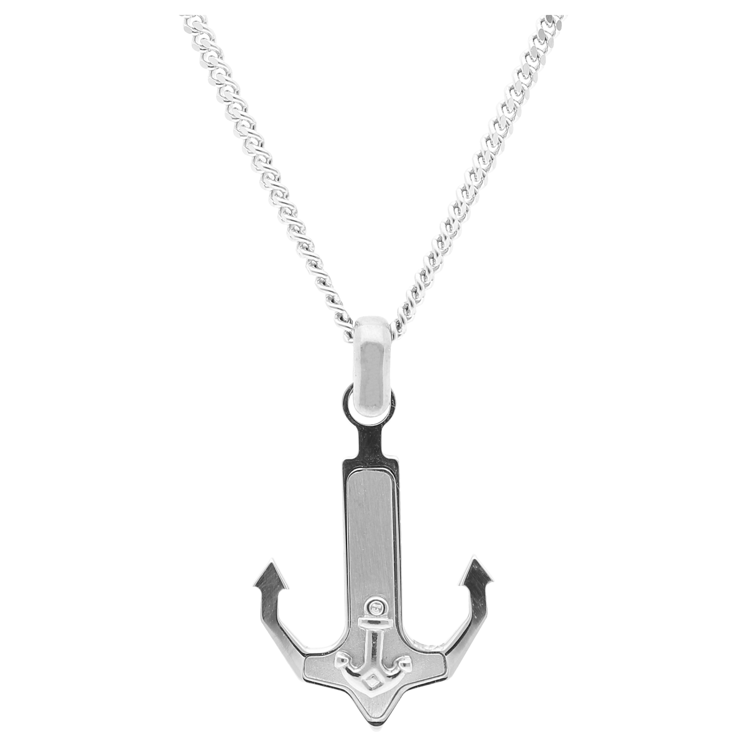Panzerkette Silber mit Anhänger "Anker" 99031293500