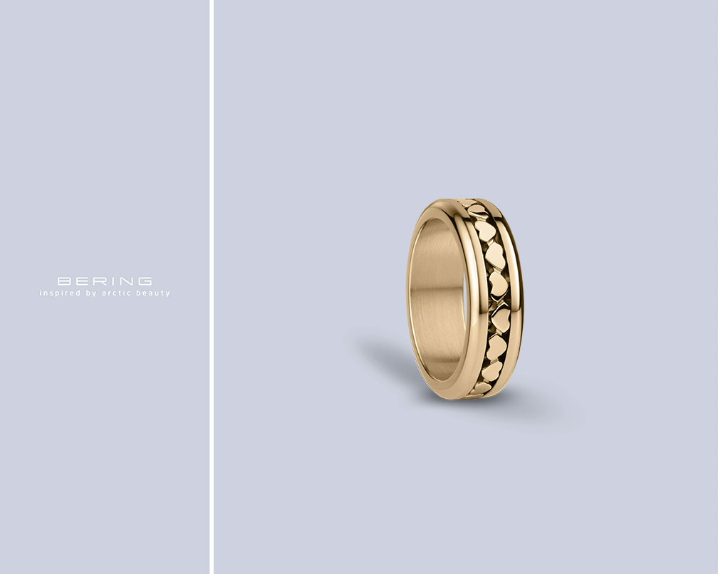 Bering Innenring Stahl gold "Herzen" 578-20-71